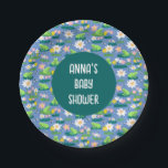 Assiettes En Carton Grenouilles et Lily Pads BABY SHOWER d'anniversair<br><div class="desc">Idéal pour un baby shower amusant ou une fête anniversaire de enfant ! ENTIÈREMENT PERSONNALISABLE ! Ajoutez votre propre texte. Le design est également disponible sous forme d'invitations numériques, de cartes postales, de cartes papier plates ou pliées, consultez ma boutique! MERCI POUR LE SOUTIEN DES ARTISTES INDÉPENDANTS ! Toutes les...</div>