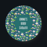 Assiettes En Carton Grenouilles et Lily Pads BABY SHOWER d'anniversair<br><div class="desc">Idéal pour un baby shower amusant ou une fête anniversaire de enfant ! ENTIÈREMENT PERSONNALISABLE ! Ajoutez votre propre texte. Le design est également disponible sous forme d'invitations numériques, de cartes postales, de cartes papier plates ou pliées, consultez ma boutique! MERCI POUR LE SOUTIEN DES ARTISTES INDÉPENDANTS ! Toutes les...</div>