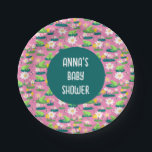 Assiettes En Carton Grenouilles et Lily Pads BABY SHOWER d'anniversair<br><div class="desc">Idéal pour un baby shower amusant ou une fête anniversaire de enfant ! ENTIÈREMENT PERSONNALISABLE ! Ajoutez votre propre texte. Le design est également disponible sous forme d'invitations numériques, de cartes postales, de cartes papier plates ou pliées, consultez ma boutique! MERCI POUR LE SOUTIEN DES ARTISTES INDÉPENDANTS ! Toutes les...</div>