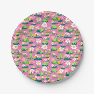 Assiettes En Carton Grenouilles et Lily Pads BABY SHOWER d'anniversair