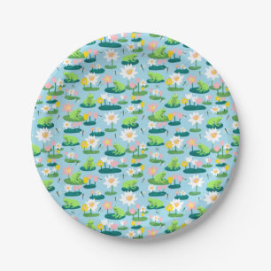 Assiettes En Carton Grenouilles et Lily Pads BABY SHOWER d'anniversair