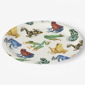 Assiettes En Carton Grenouilles sur blanc naturel (Angle)