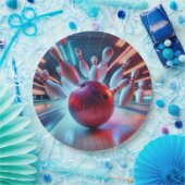 Assiettes En Carton Grève de balle rouge de Bowling (Fête)