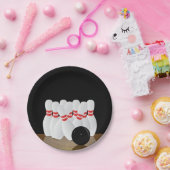 Assiettes En Carton Grève de bowling à dix broches (Fête)