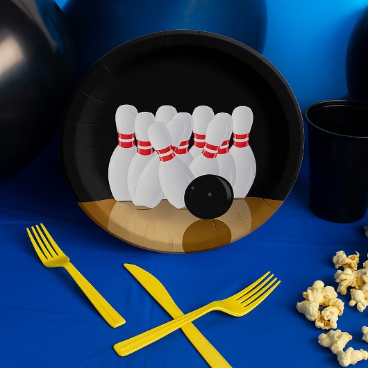 Assiettes En Carton Grève de bowling à dix broches