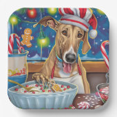 Assiettes En Carton Greyhound Gâteau de vacances : Noël festif (Recto)