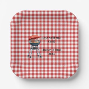 Assiettes En Carton Grill and Chill Plaques de papier Carré de 7 po