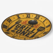 Assiettes En Carton Grill Zone BBQ Grill Master Kitchen Rustic (Angle)
