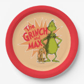 Assiettes En Carton Grille | Grinch & Max Starburst (Devant)