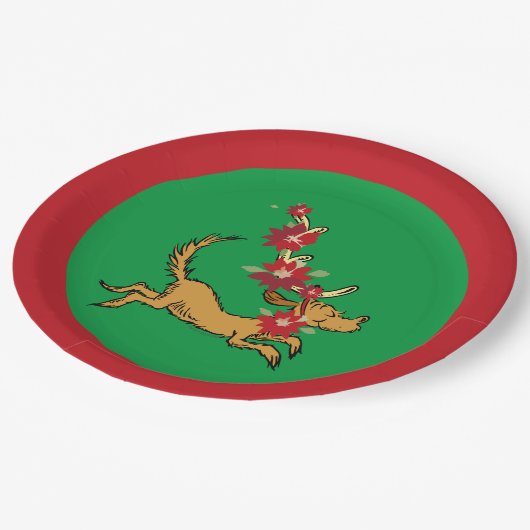 Assiettes En Carton Grille | Max Christmas Pointsettia (Angle)