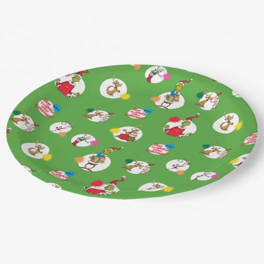 Assiettes En Carton Grille | Motif de points de Noël (Angle)