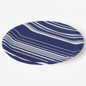 Assiettes En Carton Grilles complexes - Bleu (Angle)