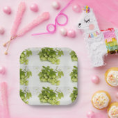 Assiettes En Carton Grilles vertes - Plaques de papier 7 " personnalis (Fête)