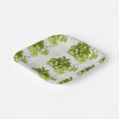 Assiettes En Carton Grilles vertes - Plaques de papier 7 " personnalis (Angulaire)