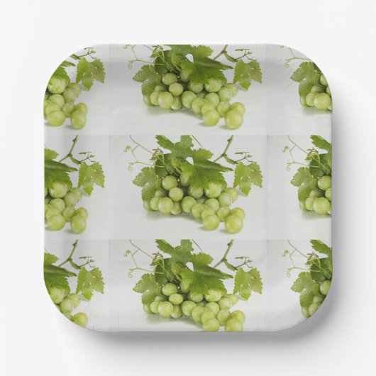 Assiettes En Carton Grilles vertes - Plaques de papier 7 " personnalis (Recto)