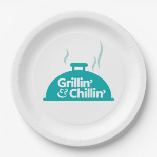 Assiettes En Carton Grillin et Chillin