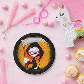 Assiettes En Carton Grim Reaper Déplaisant Drôle Cartoon (Fête)