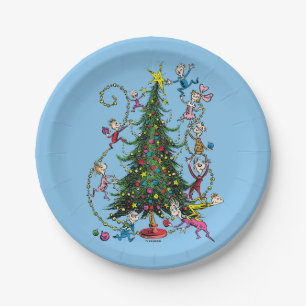 Assiettes En Carton Grinch classique   Arbre de Noël