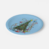 Assiettes En Carton Grinch classique | Arbre de Noël (Angle)