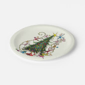Assiettes En Carton Grinch classique | Arbre de Noël (Angle)
