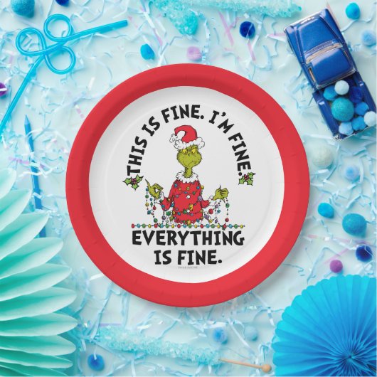 Assiettes En Carton Grinch | Everything is Fine (Fête)