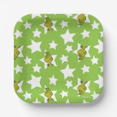 Assiettes En Carton Grinch Peeking Star Pattern (Recto)