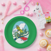 Assiettes En Carton Grinch Snowboard (Fête)