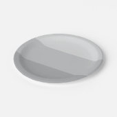Assiettes En Carton Gris argenté rayé (Angle)