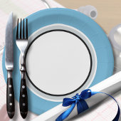Assiettes En Carton Gris Bleu Bleu Minimal Simple Médicale Graduation