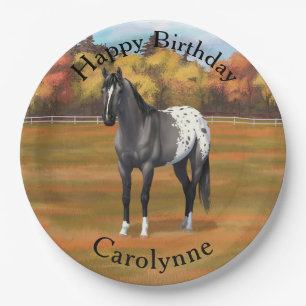 Assiettes En Carton Gris Grulla Appaloosa Quartier Horse Stallion