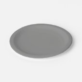 Assiettes En Carton Gris Lune Uni (Angle)