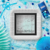 Assiettes En Carton Gris Noir Moderne Et Blanc (Fête)