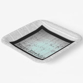 Assiettes En Carton Gris Noir Moderne Et Blanc (Angulaire)