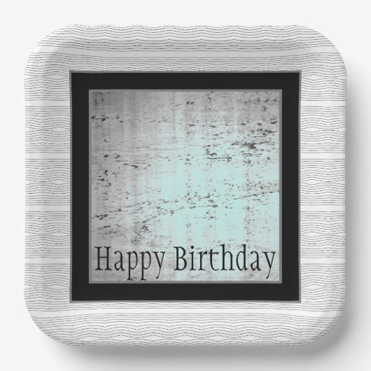 Assiettes En Carton Gris Noir Moderne Et Blanc (Recto)