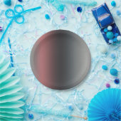 Assiettes En Carton Gris, rose, dégradé noir, Ombre. (Fête)