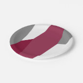 Assiettes En Carton Gris rose et blanc Abstrait (Angle)