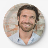 Assiettes En Carton Groom Face Photo Bachelorette Plaques Papier (Devant)