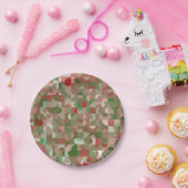 Assiettes En Carton Groovy Boho Mod Retro Geometric (Fête)