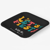 Assiettes En Carton Groovy Retro Let's Fiesta (Angulaire)