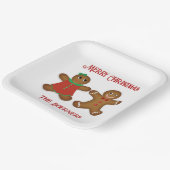 Assiettes En Carton Gros pain d'épices Couple Cookies Noël (Angulaire)