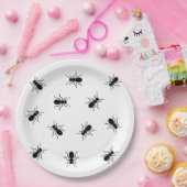 Assiettes En Carton Grosse fourmi noire drôle Pique-nique ou barbecue  (Fête)