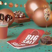 Assiettes En Carton Grosse vente Red Retail Bag Conception