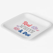 Assiettes En Carton Grossesse rouge blanche et due (Angulaire)