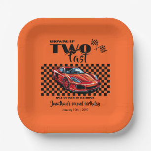 Assiettes En Carton Grossissant Jusqu'À Rapide 2e anniversaire voiture