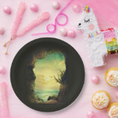 Assiettes En Carton Grotte surplombant une mer tropicale Photo Pittore (Fête)