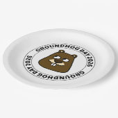 Assiettes En Carton Groundhog Day 2026 with Groundhog face (Angle)