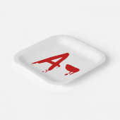 Assiettes En Carton Groupe sanguin A - Hôpital d'horreur négatif (Angulaire)