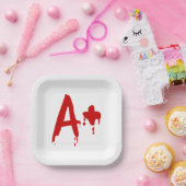 Assiettes En Carton Groupe sanguin A+ Positif #Hôpital d'horreur (Fête)