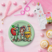 Assiettes En Carton Groupes alimentaires (Fête)