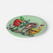 Assiettes En Carton Groupes alimentaires (Angle)